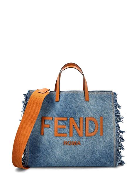 fendi blue bag|fendi denim bags.